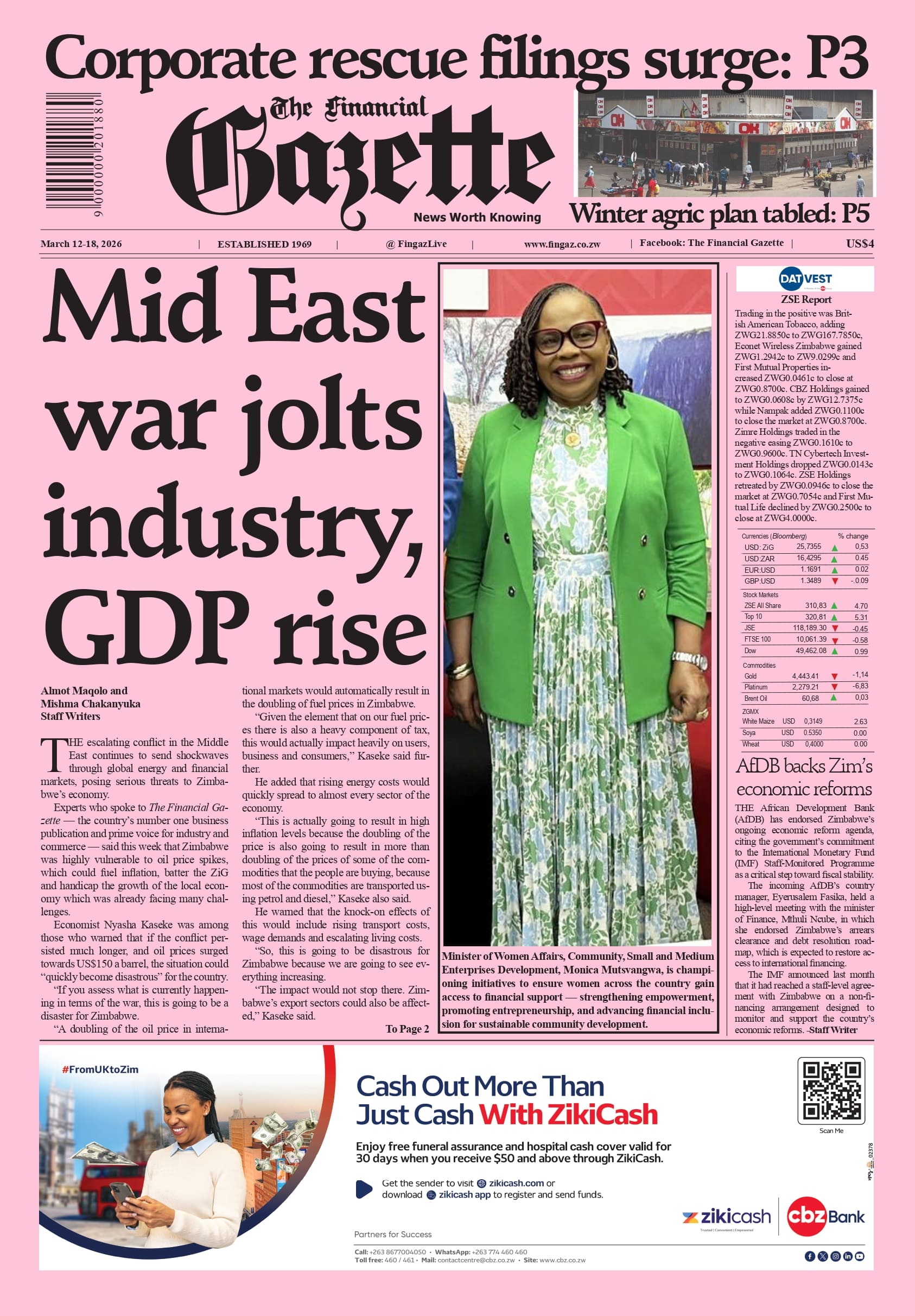 Thursday 12 March 2026